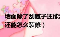 墙面除了刮腻子还能怎么弄（墙面除了刮腻子还能怎么装修）