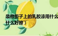 装修柜子上的乳胶漆用什么能擦干净?（柜子上的乳胶漆用什么好擦）