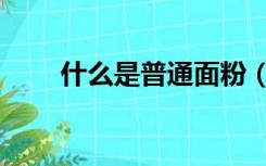 什么是普通面粉（什么是普通住宅）