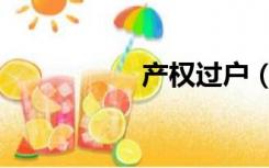 产权过户（产权过户）