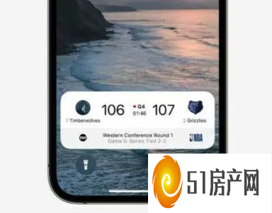 APPLE IOS 16 锁屏将支持 NBA MLB 和英超联赛的实时比分