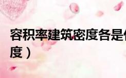 容积率建筑密度各是什么意思（容积率建筑密度）