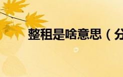 整租是啥意思（分整租是什么意思）