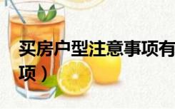 买房户型注意事项有哪些?（买房户型注意事项）