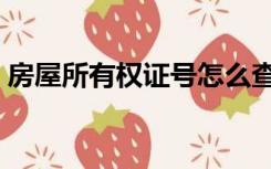 房屋所有权证号怎么查询（房屋所有权证号）