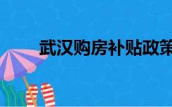 武汉购房补贴政策（武汉购房政策）
