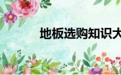 地板选购知识大全（地板选购）