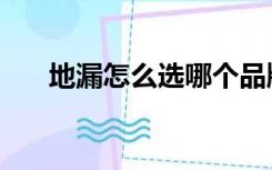 地漏怎么选哪个品牌好（地漏怎么选）