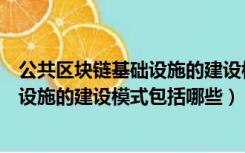 公共区块链基础设施的建设模式包括哪些（公共区块链基础设施的建设模式包括哪些）