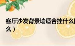 客厅沙发背景墙适合挂什么图案（客厅沙发背景墙适合挂什么）