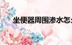 坐便器周围渗水怎么办（座便器漏水）