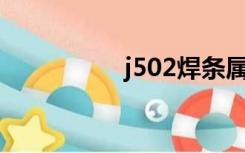 j502焊条属于什么系列