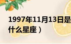 1997年11月13日是什么星座（11月13日是什么星座）