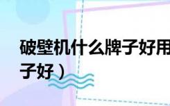 破壁机什么牌子好用,求推荐（破壁机什么牌子好）