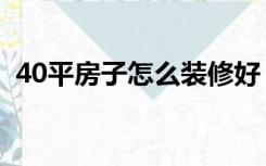 40平房子怎么装修好（40平房子怎么装修）