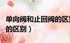 单向阀和止回阀的区别讲解（单向阀和止回阀的区别）