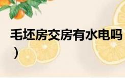 毛坯房交房有水电吗（毛坯房交房有装水电吗）
