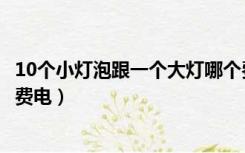 10个小灯泡跟一个大灯哪个费电（10个筒灯和一个顶灯哪个费电）