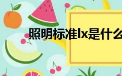 照明标准lx是什么意思（照明标准）