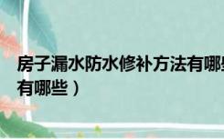 房子漏水防水修补方法有哪些图片（房子漏水防水修补方法有哪些）