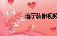 暗厅装修视频（暗厅装修）