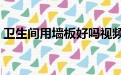 卫生间用墙板好吗视频（卫生间用墙板好吗）