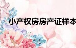 小产权房房产证样本（小产权房 房产证）