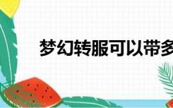 梦幻转服可以带多少钱（梦幻转服）