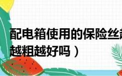 配电箱使用的保险丝越粗越好（配电箱保险丝越粗越好吗）