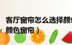 客厅窗帘怎么选择颜色搭配（客厅一般配什么颜色窗帘）