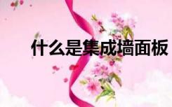 什么是集成墙面板（什么是集成墙面）