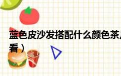 蓝色皮沙发搭配什么颜色茶几（蓝色沙发配什么颜色茶几好看）