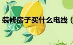 装修房子买什么电线（装修房子电线怎么买）