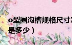 o型圈沟槽规格尺寸表（o型圈沟槽尺寸标准是多少）