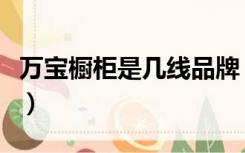 万宝橱柜是几线品牌（百能橱柜属于几线品牌）