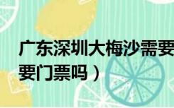 广东深圳大梅沙需要门票吗?（深圳大梅沙需要门票吗）