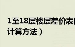 1至18层楼层差价表图片（1一18层楼层差价计算方法）