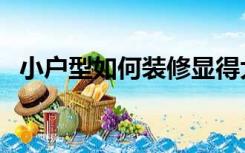 小户型如何装修显得大（大户型怎么装修）