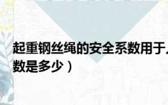 起重钢丝绳的安全系数用于人力起重为（起重钢丝绳安全系数是多少）