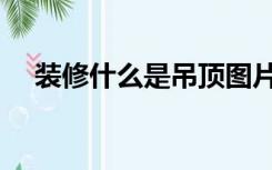 装修什么是吊顶图片（装修什么是吊顶）