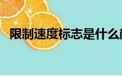 限制速度标志是什么颜色（限制速度标志）