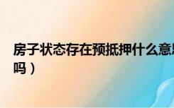 房子状态存在预抵押什么意思（房产存在预抵押是正常状态吗）