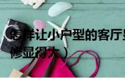 怎样让小户型的客厅显得大些（客厅小怎么装修显得大）