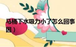 马桶下水吸力小了怎么回事（马桶下水慢没有吸力是什么原因）