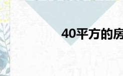 40平方的房子怎么设计