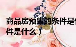 商品房预售的条件是什么呢（商品房预售的条件是什么）