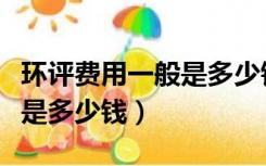 环评费用一般是多少钱一个月（环评费用一般是多少钱）