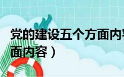 党的建设五个方面内容区分（党的建设五个方面内容）