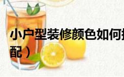 小户型装修颜色如何搭配（小户型怎么装修搭配）