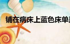 铺在病床上蓝色床单是什么（床单是什么）